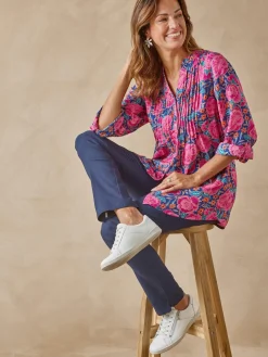 Chemisier tunique à petits plis