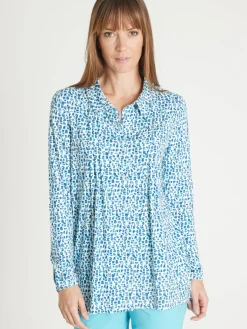 Chemisier tunique en maille fluide