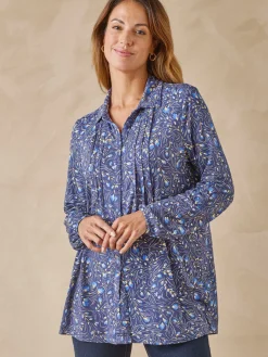 Chemisier tunique en maille fluide