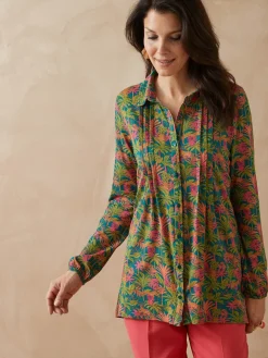 Chemisier tunique en maille fluide