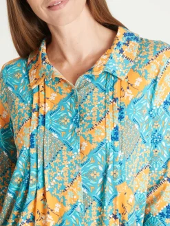 Chemisier tunique en maille fluide