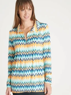 Chemisier tunique en maille fluide