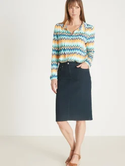 Chemisier tunique en maille fluide