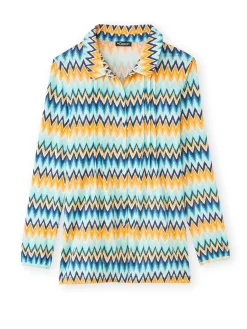 Chemisier tunique en maille fluide