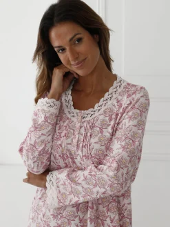 Chhemise de nuit longue détails macramé