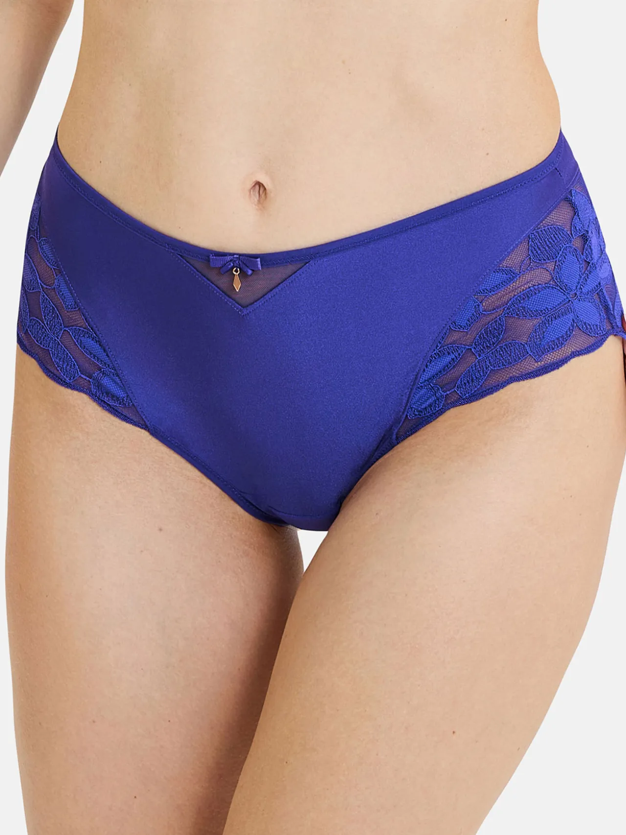 Culotte dentelle, tulle et microfibre