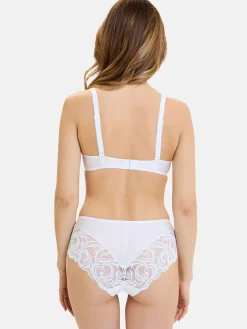 Culotte haute dentelle et microfibre