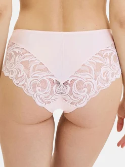 Culotte haute dentelle et microfibre
