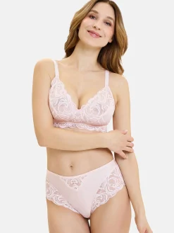 Culotte haute dentelle et microfibre