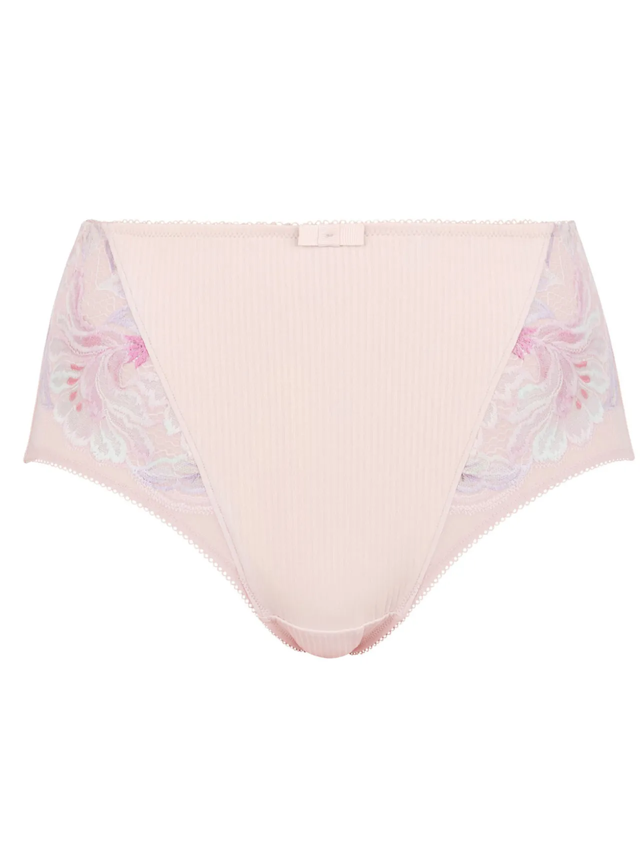 Culotte haute microfibre et dentelle