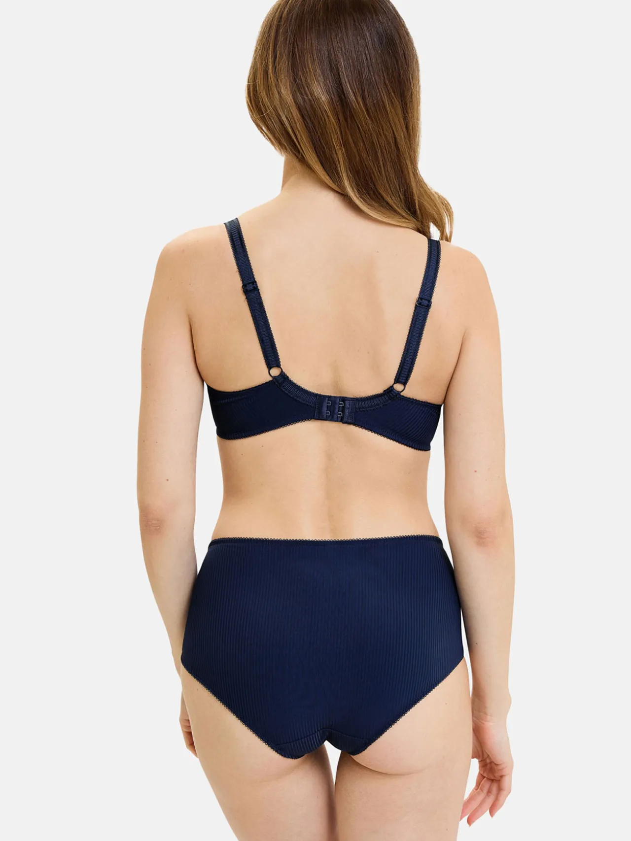 Culotte haute microfibre et dentelle