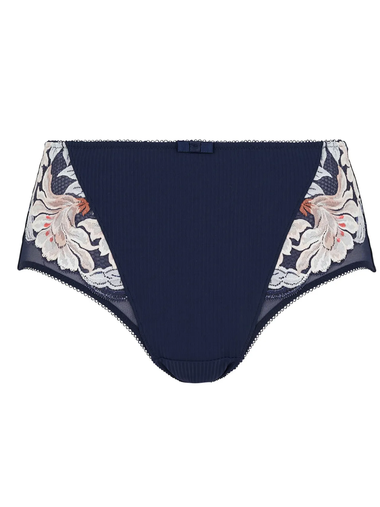 Culotte haute microfibre et dentelle