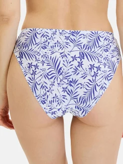 Culotte microfibre imprimée et dentelle