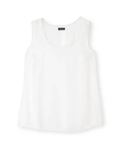 Débardeur en crêpe avec dentelle