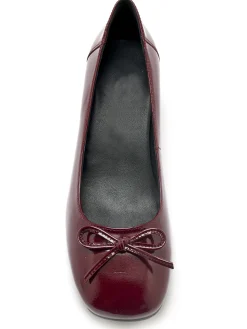 Décolletés cuir verni talon bloc