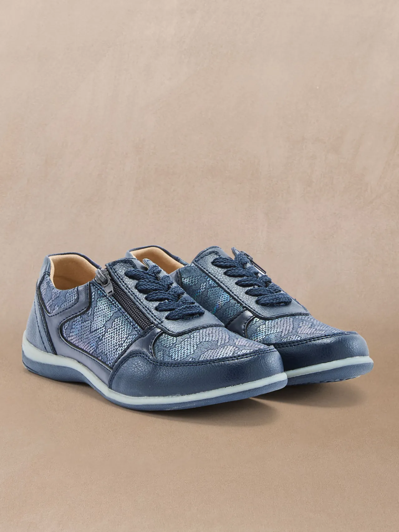 Derbies avec lacets et zip