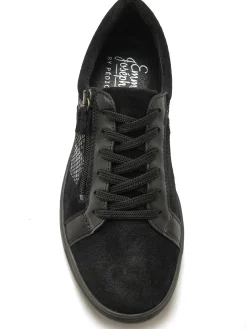 Derbies cuir détails imitation reptile