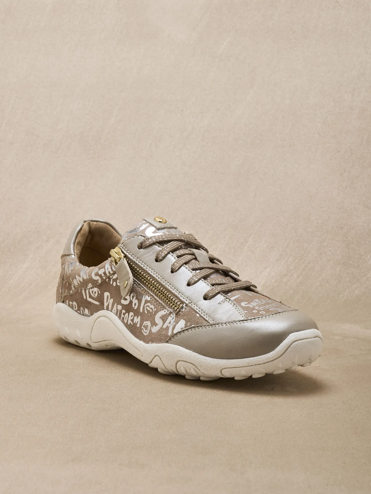 Derbies cuir motifs brillants