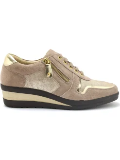 Derbies détails métallisés zip et lacets