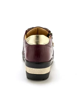 Derbies détails métallisés zip et lacets