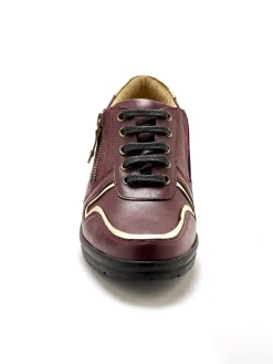 Derbies détails métallisés zip et lacets