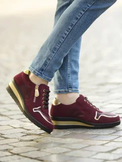 Derbies détails métallisés zip et lacets