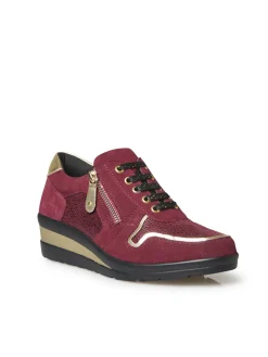 Derbies détails métallisés zip et lacets