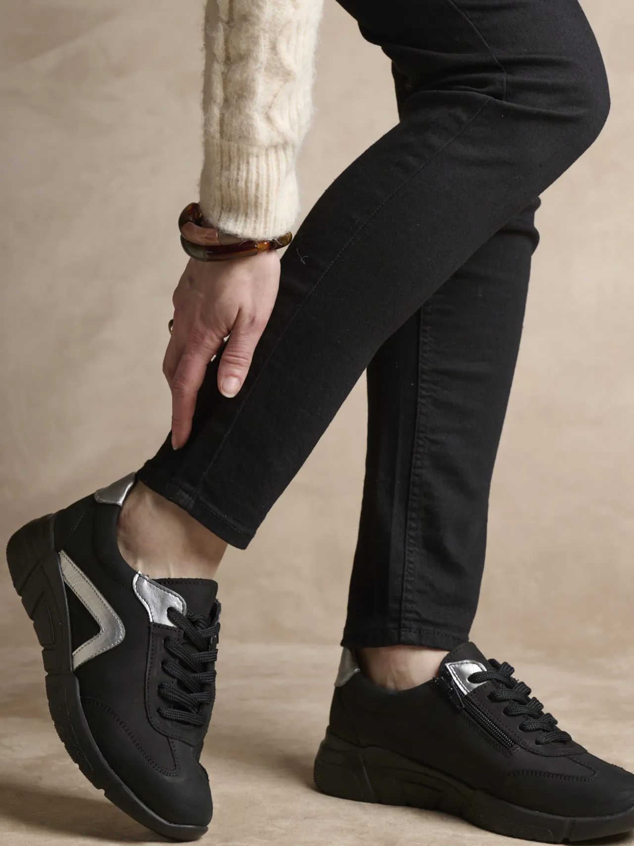 Derbies extra larges zippés