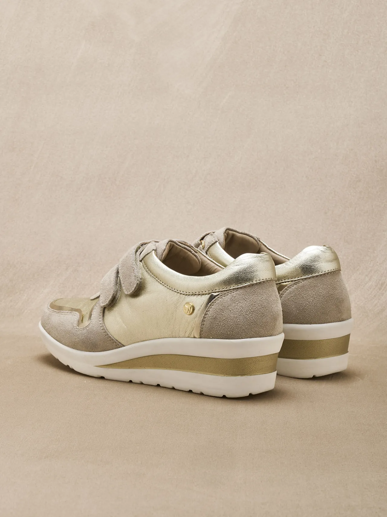 Derbies tout cuir à scratchs