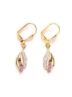 Dormeuses oxyde zirconium et améthyste