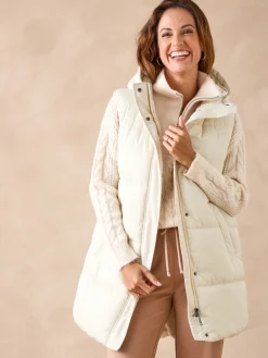 Doudoune sans manches à capuche