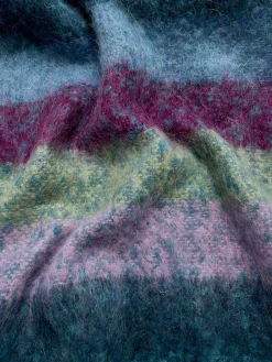 Echarpe rayée avec mohair