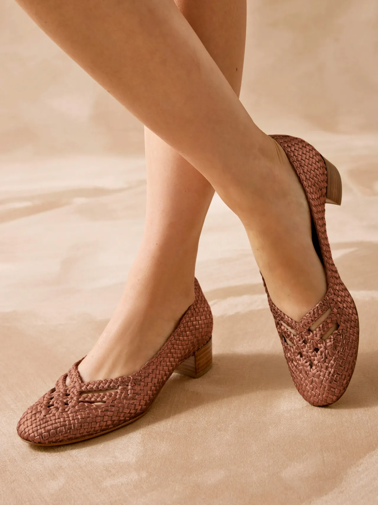 Escarpins tressés à aérosemelle