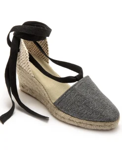 Espadrilles compensées lien cheville