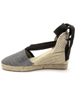 Espadrilles compensées lien cheville
