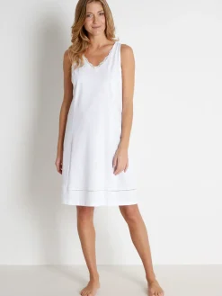 Fond de robe en pur coton long. 90cm