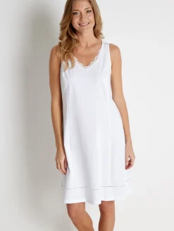 Fond de robe en pur coton long. 90cm