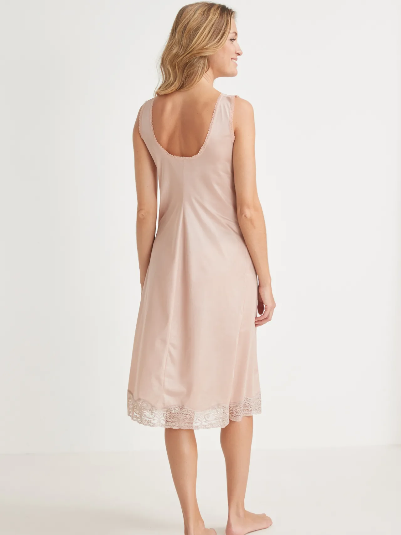 Fond de robe satiné longueur 90cm