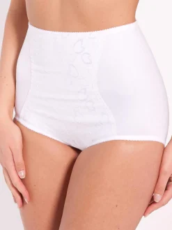 Gaine-culotte plastron en maille brodée