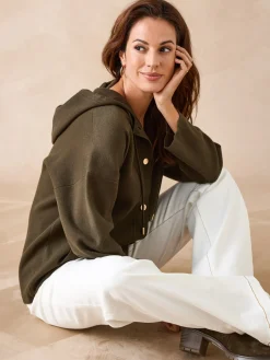 Gilet à capuche en maille milano