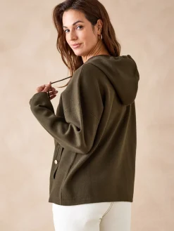 Gilet à capuche en maille milano