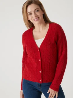 Gilet avec jeux de points ajourés