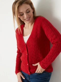 Gilet avec jeux de points ajourés