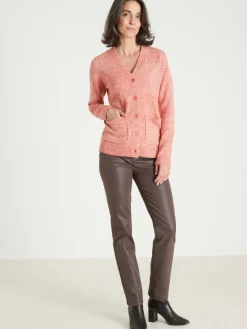 Gilet classique en maille chinée