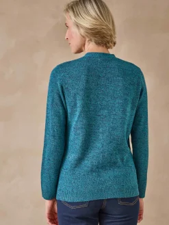 Gilet classique en maille chinée