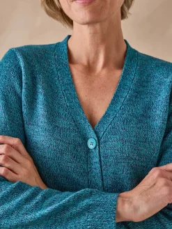 Gilet classique en maille chinée