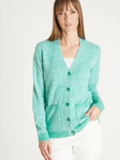 Gilet classique en maille chinée