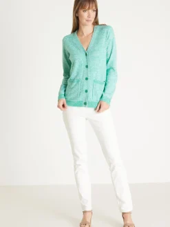 Gilet classique en maille chinée