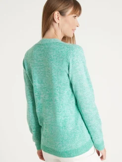 Gilet classique en maille chinée