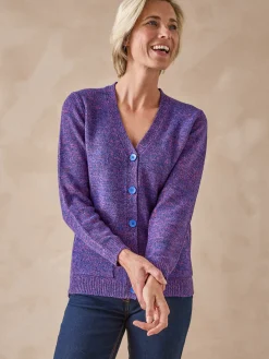 Gilet classique en maille chinée